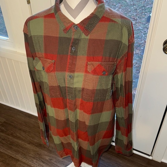 Columbia Men's Plaid Shirt - Red and Green - Picture 1 of 4